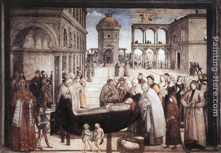 Death of St. Bernardine painting - Bernardino Pinturicchio Death of St. Bernardine art painting